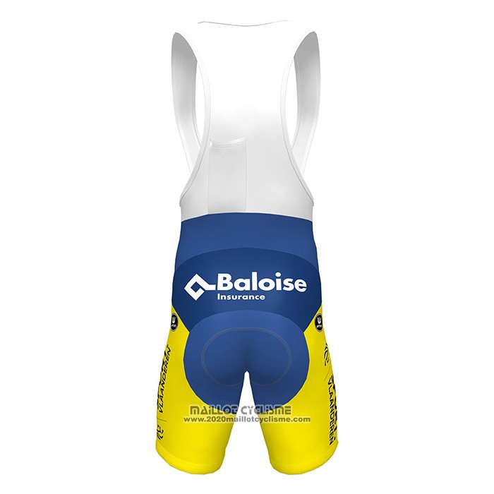 2022 Maillot Cyclisme Sport Vlaanderen-baloise Bleu Jaune Manches Courtes et Cuissard